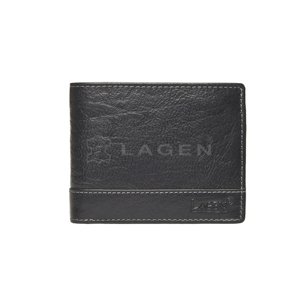 Lagen pánská peněženka kožená 1998/T-černá - BLK