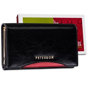 Dámská peněženka Peterson PTN PL-466 černá, červená