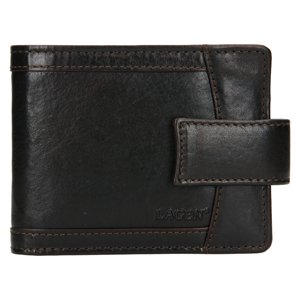 Lagen pánská peněženka kožená V-06/T-tmavě hnědá - DBR