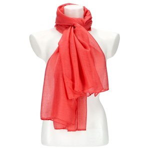 Dámský letní šátek jednobarevný 183x77 cm fuchsiová červená