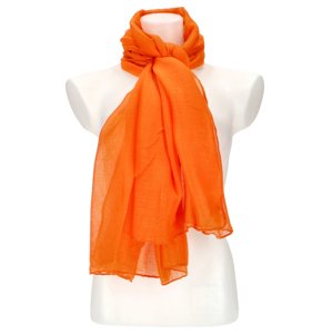 Dámský letní šátek jednobarevný 183x77 cm oranžová
