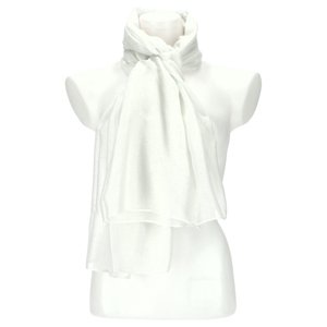 Dámský letní šátek jednobarevný 183x77 cm bílá