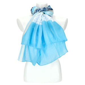 Dámský letní šátek 180x86 cm modrá