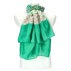 Dámský letní šátek 180x86 cm zelená