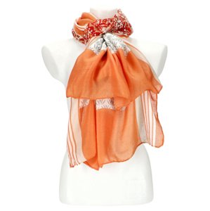 Dámský letní šátek 180x86 cm oranžová