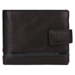 Lagen pánská peněženka kožená 50746- černá - BLK