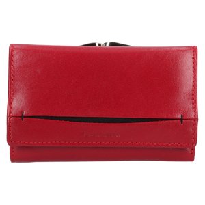 Lagen dámská peněženka kožená s kovovým rámečkem červená/černá-RED/BLK
