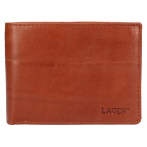 Lagen pánská peněženka kožená LG-2111- světle hnědá - MID BRN