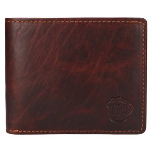 Lagen pánská peněženka kožená 66-3701/M SMALL MUG-MALÉ PIVO-HNĚDÁ-BRN