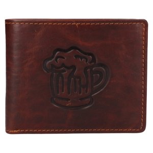 Lagen pánská peněženka kožená 66-3701/M BIG MUG-VELKÉ PIVO-HNĚDÁ-BRN