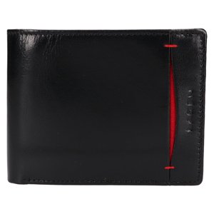 Lagen Pánská peněženka kožená BLK/RED ČERNÁ/ČERVENÁ 50749