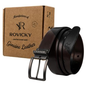 Pánský pásek Rovicky RPM-14D-PUM BLACK BROWN 115