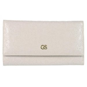 GROSSO Kožená matná dámská peněženka RFID béžová v dárkové krabičce