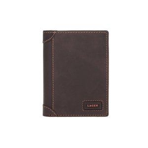 Lagen Pánská peněženka kožená LG-1124-hnědá - BRN