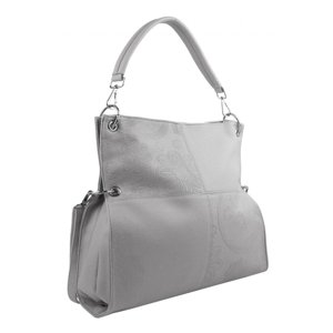 Velká libovolně nositelná dámská kabelka 5381-BB světle šedá