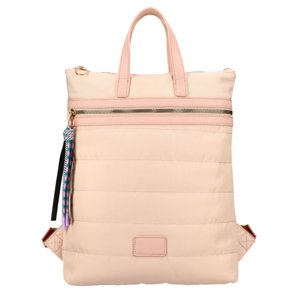 Růžový dámský prošívaný batoh AM0289
