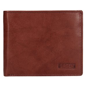 Lagen pánská peněženka kožená W-8154 - hnědá - BRN