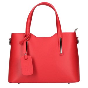 Kožená červená dámská kabelka do ruky Maila