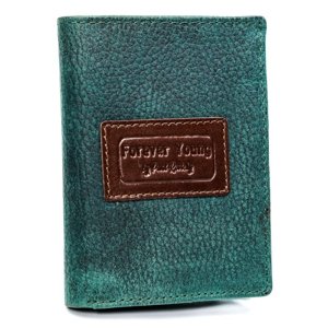 Kožená zelená pánská peněženka RFID v krabičce Forever Young