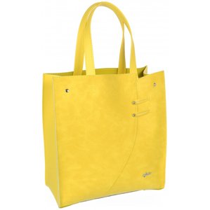 Žlutá moderní obdélníková  dámská kabelka S753 GROSSO