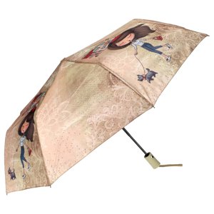 Sweet &amp; Candy Automatický dámský deštník s potiskem béžový