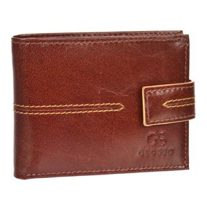 Koňakově hnědá pánská kožená peněženka RFID se zápinkou v krabičce GROSSO