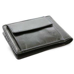 Černomodrá pánská kožená peněženka - dolarovka 519-8132-60/97