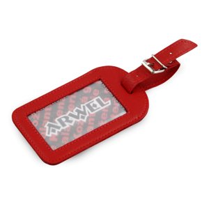 Červená kožená visačka na zavazadlo 619-5405-31