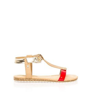 Červeno-zlaté korkové letní sandálky MARIA MARE Velikost: 36